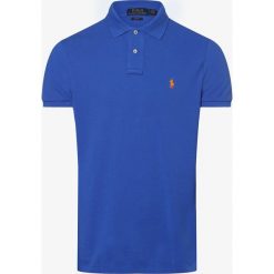 Polo Ralph Lauren - Męska koszulka polo – Slim fit, niebieski. Niebieskie koszulki męskie Polo Ralph Lauren, m, z haftami, z bawełny, polo, bez rękawów. Za 449,95 zł.