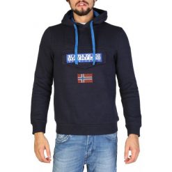Napapijri Bluza Męska M Ciemny Niebieski. Niebieskie bluzy męskie Napapijri, m, bez wzorów, eleganckie, bez kołnierzyka, bez rękawów, bez kaptura. W wyprzedaży za 365,00 zł.