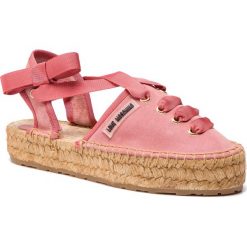 Espadryle LOVE MOSCHINO - JA10213G07JF0600 Crosta Rosa. Różowe espadryle damskie Love Moschino, bez wzorów, ze skóry, bez obcasa. W wyprzedaży za 379,00 zł.