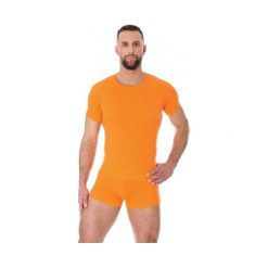 Koszulki sportowe męskie: Brubeck Koszulka męska z krótkim rękawem ACTIVE WOOL pomarańczowa r. XXL (SS11710)
