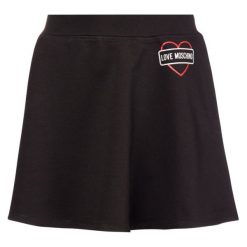 Spódnica trapezowa LOVE MOSCHINO W149602E 2017. Czarne spódniczki damskie Love Moschino, bez wzorów, z elastanu, trapezowe. W wyprzedaży za 319,00 zł.