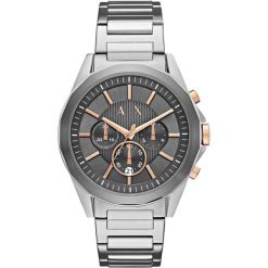 Armani Exchange Zegarek chronograficzny silvercoloured. Czarne zegarki męskie marki Armani Exchange, l, z materiału, z kapturem. Za 929,00 zł.
