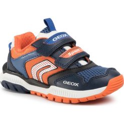 Sneakersy GEOX - J Tuono B. A J02AXA 014BU C0659 S Navy/Orange. Niebieskie trampki chłopięce Geox, bez wzorów, ze skóry ekologicznej, na rzepy. W wyprzedaży za 219,00 zł.
