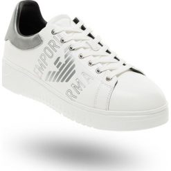 SNEAKERSY Emporio Armani. Białe sneakersy męskie Emporio Armani, na sznurówki. Za 647,40 zł.