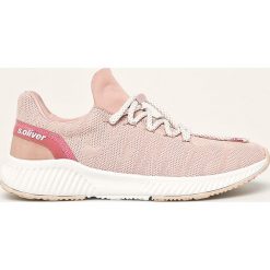 S. Oliver - Buty. Różowe buty sportowe damskie S.Oliver, bez wzorów, z materiału, sportowe. W wyprzedaży za 169,90 zł.