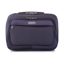 Torba w kolorze granatowym na laptopa - (S)42 x (W)33 x (G)8 cm. Niebieskie torby na laptopa Wittchen, w paski, z materiału. W wyprzedaży za 179,95 zł.