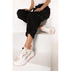 Biało-Różowe Sneakersy Aegina. Białe buty sportowe damskie Born2be. Za 109,99 zł.