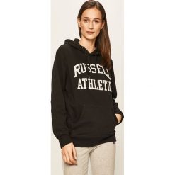 Russell Athletic - Bluza. Niebieskie bluzy damskie Russell Athletic, s, z nadrukiem, z bawełny, bez rękawów, z kapturem. W wyprzedaży za 259,90 zł.