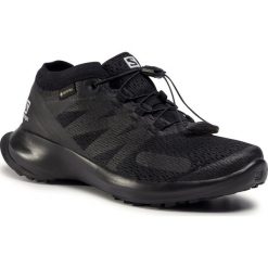 Buty SALOMON - Sense Flow Gtx W GORE-TEX 409675 20 W0 Black/Black/Black. Czarne buty sportowe damskie Salomon, bez wzorów, z tworzywa sztucznego, sportowe, do biegania, gore-tex. Za 569,00 zł.