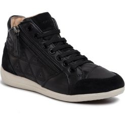 Sneakersy GEOX - D Myria B D0268B 08522 C9999 Black. Czarne półbuty damskie Geox, z zamszu. Za 519,00 zł.