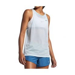 Nike W NK BRTHE TANK, 10 | URUCHOMIENIE | KOBIETY | TANK TOP / SINGLET | GLACIER BLUE / HTR | M. Niebieskie topy damskie Nike, m, bez wzorów, bez rękawów, do biegania. W wyprzedaży za 180,33 zł.