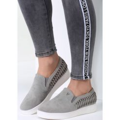 Trampki damskie slip on: Szare Slip On Alder