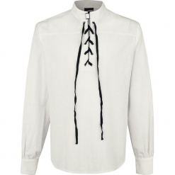 Banned Alternative Schnürhemd mit Schnalle Koszula biały (Old White). Białe koszule męskie marki Banned Alternative, xl, bez wzorów, z materiału, bez kołnierzyka, z długim rękawem. Za 199,90 zł.