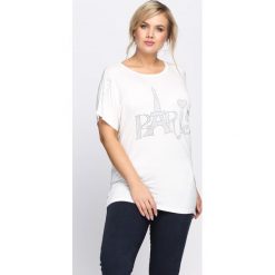 Bluzki damskie: Biały T-shirt All Shook Up