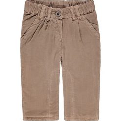 Spodnie sztruksowe w kolorze khaki. Brązowe spodnie niemowlęce Steiff, w paski, ze sztruksu. W wyprzedaży za 99,95 zł.