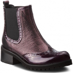 Sztyblety MACCIONI - 802.429190.759 Bordowy. Fioletowe buty zimowe damskie marki Maccioni, z lakierowanej skóry, na obcasie. Za 399,00 zł.