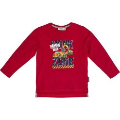 Koszulka "Construction" w kolorze czerwonym. Czerwone t-shirty chłopięce Salt and Pepper, z nadrukiem, z bawełny, z długim rękawem. W wyprzedaży za 27,95 zł.