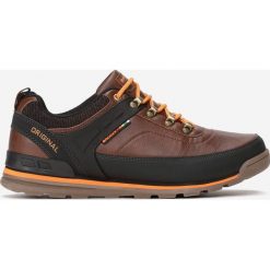 Brązowe Buty Sportowe Millicent. Pomarańczowe buty sportowe męskie Born2be, z nubiku, na sznurówki, trekkingowe. Za 119,99 zł.