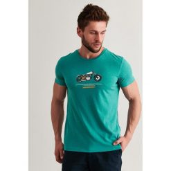 T-shirt w kolorze turkusowym. Niebieskie t-shirty męskie TATUUM, s, z nadrukiem, z bawełny, z okrągłym kołnierzem. W wyprzedaży za 52,95 zł.