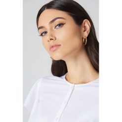 Kolczyki damskie: NA-KD Accessories Masywne kolczyki obręcze – Gold