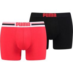 Puma 2-pack Bokserki Czarny Czerwony. Czerwone bokserki męskie Puma, z elastanu. Za 68,95 zł.