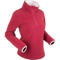 Bluzy damskie: Bluza z polaru „baranka”, długi rękaw bonprix ciemnoczerwony
