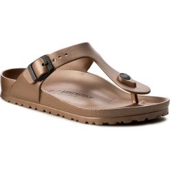 Japonki BIRKENSTOCK - Gizeh 1001506 Cooper. Żółte klapki damskie Birkenstock, bez wzorów, z tworzywa sztucznego, bez obcasa. Za 179,00 zł.