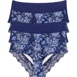 Figi: Figi „maxi panty” (4 pary) bonprix kobaltowy z nadrukiem