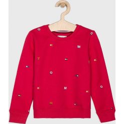 Tommy Hilfiger - Bluza dziecięca 116-176 cm. Różowe bluzy dziewczęce TOMMY HILFIGER, z nadrukiem, z elastanu, bez rękawów, bez kaptura. Za 279,90 zł.