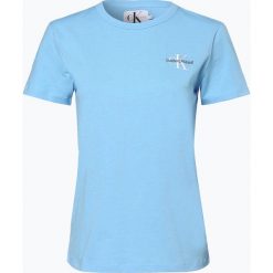 Calvin Klein Jeans - T-shirt damski, niebieski. Niebieskie t-shirty damskie Calvin Klein Jeans, xs, bez wzorów, z bawełny, bez kołnierzyka. Za 99,95 zł.