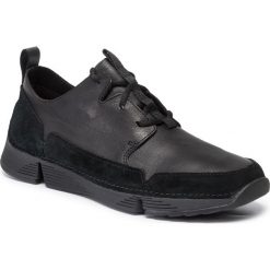 Sneakersy CLARKS - Tri Solar 261463197 Black Leather. Czarne sneakersy męskie Clarks, bez zapięcia. Za 469,00 zł.
