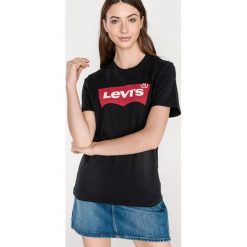 Levi's Koszulka Czarny. Czarne podkoszulki męskie Levi's®, s, z nadrukiem, z bawełny, bez kołnierzyka. Za 102,95 zł.