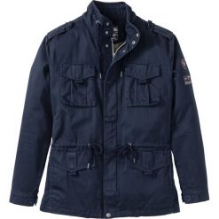 Kurtka bojówka Regular Fit bonprix ciemnoniebieski. Niebieskie płaszcze męskie bonprix, m, bez wzorów, bez kaptura. Za 124,99 zł.