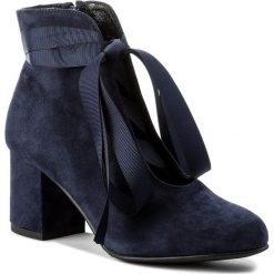 Botki SAGAN - 2943 Granatowy Welur. Czarne buty zimowe damskie marki Sagan, z gumy. W wyprzedaży za 259,00 zł.