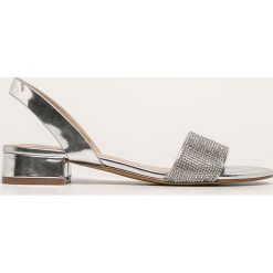 Aldo - Sandały CANDICE. Szare klapki damskie ALDO, bez wzorów, z materiału, bez obcasa, na obcasie. Za 239,90 zł.