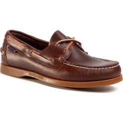 Mokasyny SEBAGO - Docksides Portland 70000G0 Brown/Honey A20. Pomarańczowe mokasyny męskie Sebago, ze skóry, klasyczne. Za 649,00 zł.