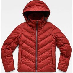 G-Star Raw - Kurtka puchowa. Czerwone kurtki damskie G-Star RAW, s, bez wzorów, z poliesteru, retro, krótkie, z kapturem. W wyprzedaży za 569,90 zł.