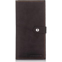 Skórzany portfel damski etui na telefon i karty Brodrene SW09 czarny - Czarny. Czarne portfele damskie Brødrene, bez wzorów, ze skóry. Za 134,99 zł.