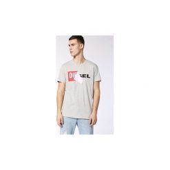 T-shirty z krótkim rękawem Diesel 00S02X 0091B T-DIEGO-QA. Szare t-shirty męskie Diesel, s, bez wzorów, bez kołnierzyka, krótkie. Za 161,60 zł.