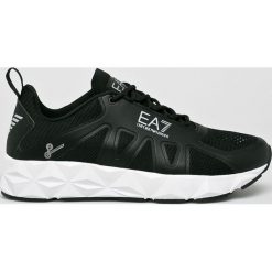 EA7 Emporio Armani - Buty XK061.X8X034. Czarne sneakersy męskie EA7 Emporio Armani, z okrągłym noskiem, na sznurówki. W wyprzedaży za 649,90 zł.