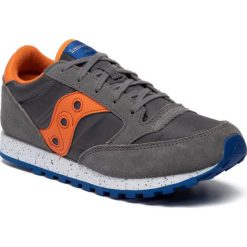 Sneakersy SAUCONY - Jazz SK261576 Grey/Orange/Blue. Szare trampki chłopięce Saucony, bez wzorów, ze skóry, na sznurówki. Za 199,00 zł.