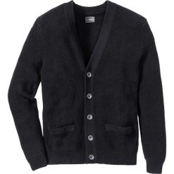 Kardigany męskie: Sweter rozpinany Regular Fit bonprix czarny