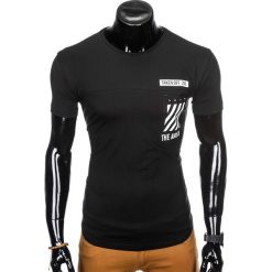 T-SHIRT MĘSKI Z NADRUKIEM S969 - CZARNY. Czarne t-shirty męskie marki Ombre Clothing, s, z nadrukiem. Za 29,00 zł.