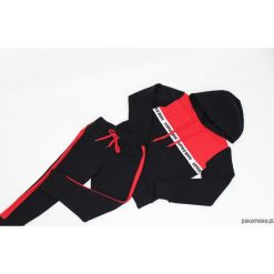 Dres Little Boss. Czerwone bluzy chłopięce rozpinane marki Pakamera, z dresówki, z długim rękawem, długie. Za 119,00 zł.