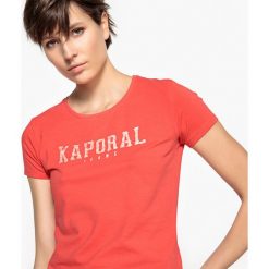 T-shirty damskie: T-shirt z okrągłym dekoltem, nadrukiem i krótkim rękawem