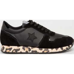 Trussardi Jeans - Buty. Czarne buty sportowe damskie Trussardi Jeans, bez wzorów, z jeansu, sportowe. W wyprzedaży za 359,90 zł.