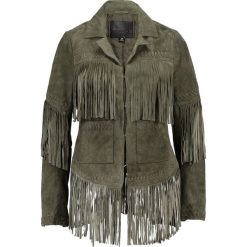 Bomberki damskie: Goosecraft LISBON JACKET Kurtka skórzana moss grey