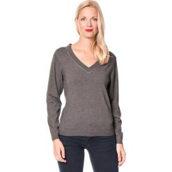 Swetry klasyczne damskie: Sweter w kolorze antracytowym
