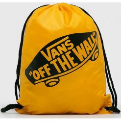 Vans - Plecak. Żółte plecaki damskie Vans, z nadrukiem, z poliesteru. Za 39,90 zł.