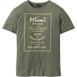 T-shirty męskie z nadrukiem: T-shirt Regular Fit bonprix oliwkowy